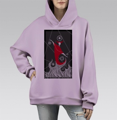 Адепт, Hoodie Mono Fiolet, оверсайз, утепленная