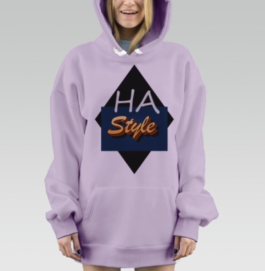 Акцентный текст стиль сдержанность и индивидуальность, Hoodie Mjhigh Dig Mel, Fiolet, утепленная