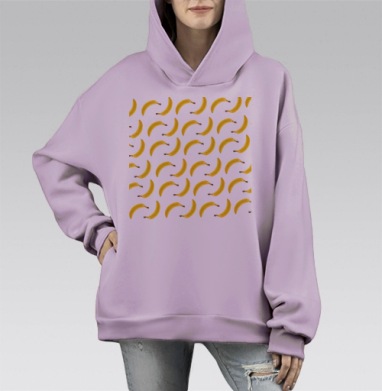 Банан, Hoodie Mono Fiolet, оверсайз, утепленная