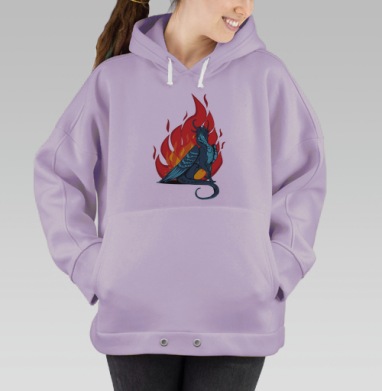 Бирюзовый дракон, Hoodie Oversize Fiolet