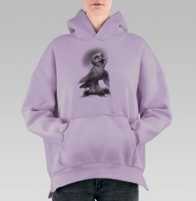 Бон аппетит, Hoodie Oversize Fiolet, утепленная