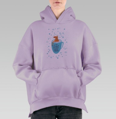 Чашечка космоса, Hoodie Oversize Fiolet, утепленная