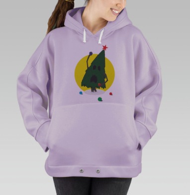 Человекоподобная Елка Протестует Не Ты Ёль, Hoodie Oversize Fiolet
