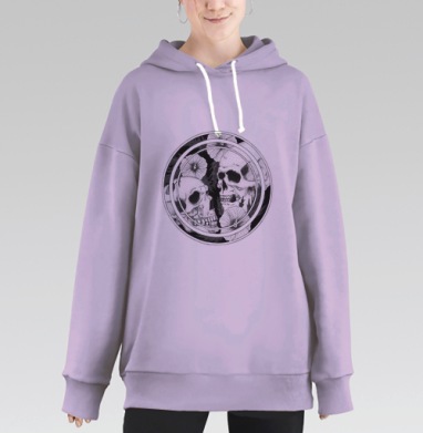 Черепа, Hoodie Long Oversize Fiolet