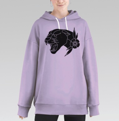 Черная пантера, Hoodie Long Oversize Fiolet