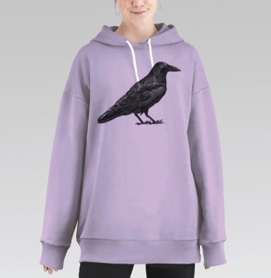 Чёрный ворон, Hoodie Long Oversize Fiolet