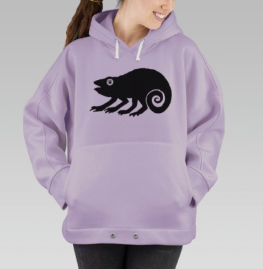 Чёрный ящер, Hoodie Oversize Fiolet