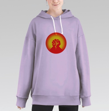 Color power / Цветовая мощность, Hoodie Long Oversize Fiolet