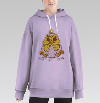Цыпленок, Hoodie Long Oversize Fiolet