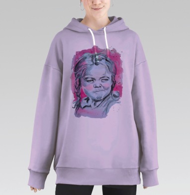 Цвет настроения бордовый, Hoodie Long Oversize Fiolet