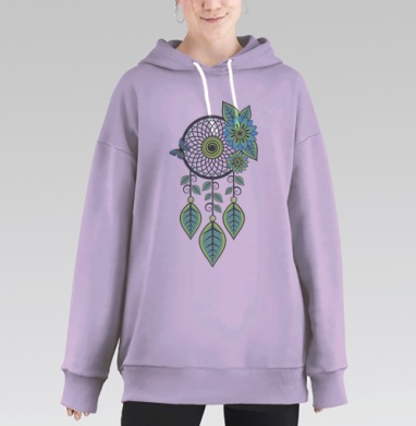 Цветочный Ловец, Hoodie Long Oversize Fiolet