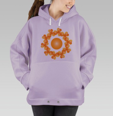 Цветы по кругу, Hoodie Oversize Fiolet