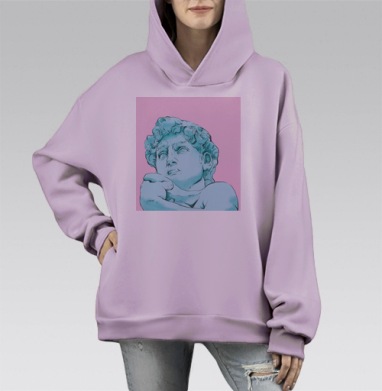 Дааавид, Hoodie Mono Fiolet, оверсайз, утепленная