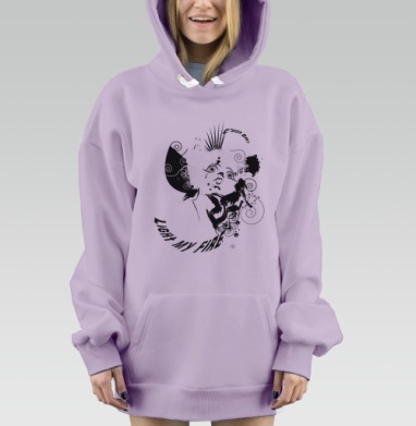 Давай, детка, зажигай, Hoodie Mjhigh Dig Mel, Fiolet, утепленная