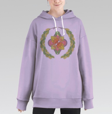 Дубовая композиция, Hoodie Long Oversize Fiolet