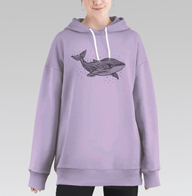 Дудл Кит, Hoodie Long Oversize Fiolet