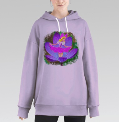 Дюймовочка, Hoodie Long Oversize Fiolet