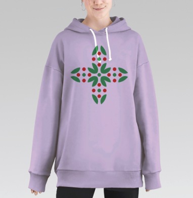 Экология узора, Hoodie Long Oversize Fiolet