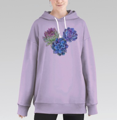 Эхеверия, Hoodie Long Oversize Fiolet