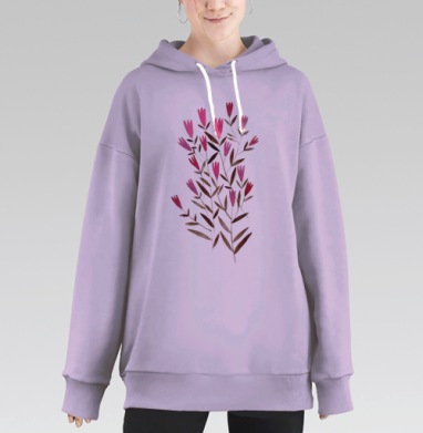 Флора, Hoodie Long Oversize Fiolet