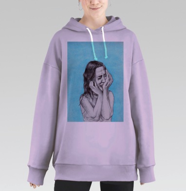 Голубые слёзы, Hoodie Long Oversize Fiolet
