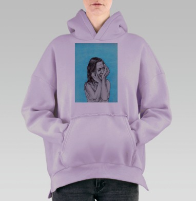 Голубые слёзы, Hoodie Oversize Fiolet, утепленная