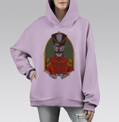 Гусары денег не берут, Hoodie Mono Fiolet, оверсайз, утепленная