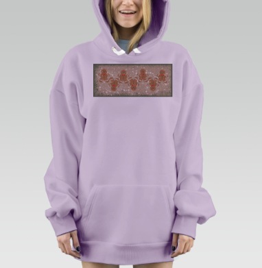 Имбирные пряники праздничное настроение радость зимой, Hoodie Mjhigh Dig Mel, Fiolet, утепленная