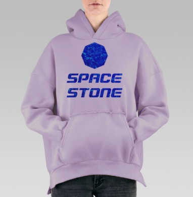 Камень пространства, Hoodie Oversize Fiolet, утепленная
