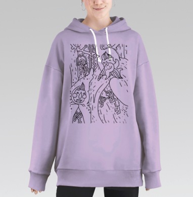 Ключи, Hoodie Long Oversize Fiolet