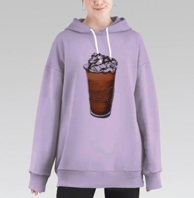 Кофеек, Hoodie Long Oversize Fiolet