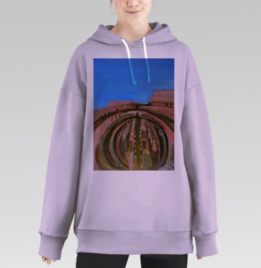 Колизей., Hoodie Long Oversize Fiolet
