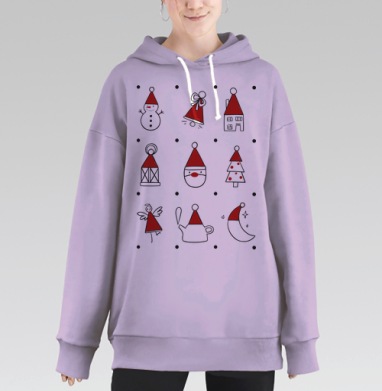 Колпак, Hoodie Long Oversize Fiolet