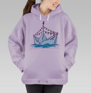 Кораблик детский, Hoodie Oversize Fiolet