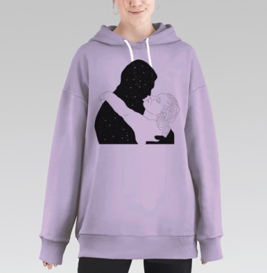 Космическая любовь, Hoodie Long Oversize Fiolet