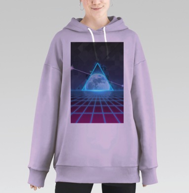 Космическое ретро, Hoodie Long Oversize Fiolet
