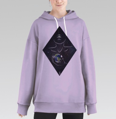Космос внутри нас, Hoodie Long Oversize Fiolet