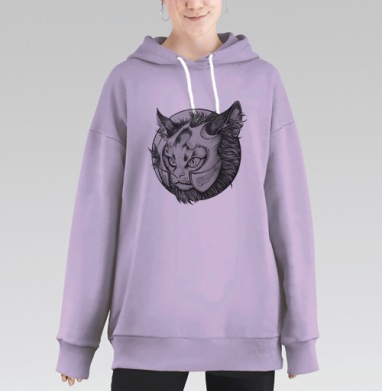 Кот Артур, Hoodie Long Oversize Fiolet