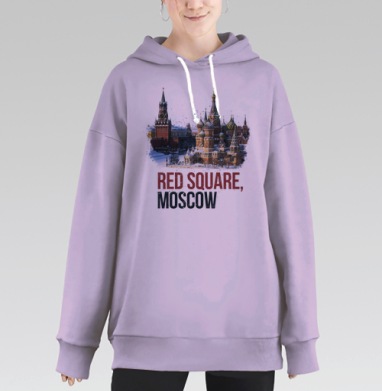 Красная площадь Санкт-Петербурга архитектурный памятник города, Hoodie Long Oversize Fiolet