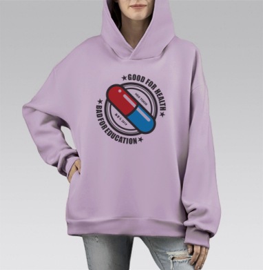Куртка Канеды, Hoodie Mono Fiolet, оверсайз, утепленная