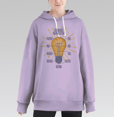 Лампочка Ильича, Hoodie Long Oversize Fiolet