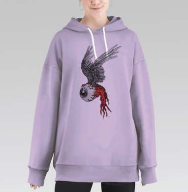 Летающий глаз, Hoodie Long Oversize Fiolet
