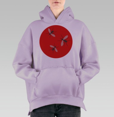Летние Комары Навязчивое Насекомое Жаркое Время, Hoodie Oversize Fiolet, утепленная