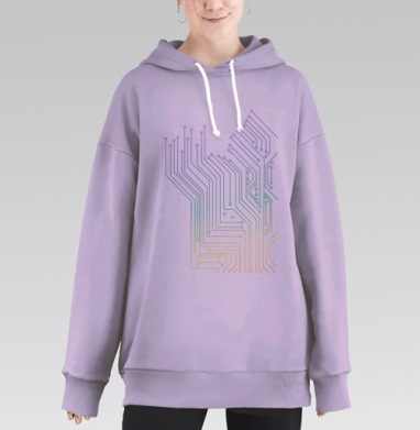 Линии айтишника, Hoodie Long Oversize Fiolet