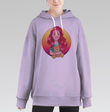 Любимые игрушки, Hoodie Long Oversize Fiolet