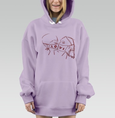 Любовь вперёд сквозь карантинные преграды, Hoodie Mjhigh Dig Mel, Fiolet, утепленная