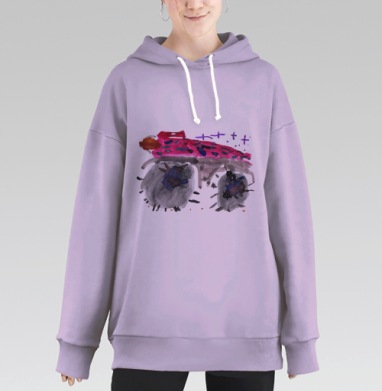 Машина монстртрак детский красный серый черный, Hoodie Long Oversize Fiolet