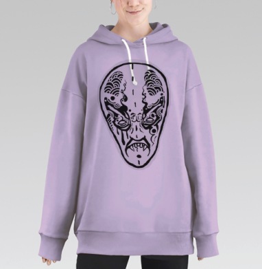 Маска вампира, Hoodie Long Oversize Fiolet