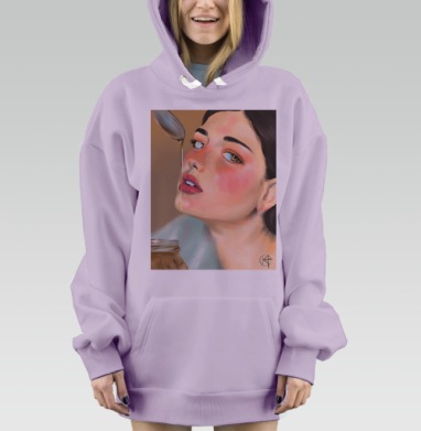 Медовая сладость женского образа для жизни сладкая как мёд, Hoodie Mjhigh Dig Mel, Fiolet, утепленная