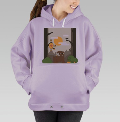 Медведь и мед, Hoodie Oversize Fiolet